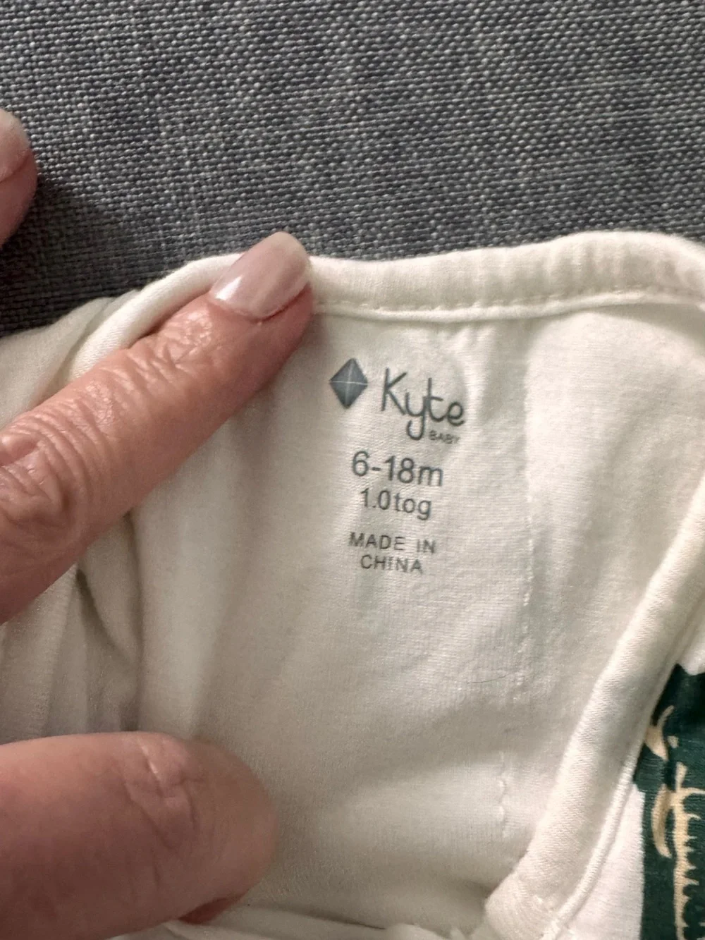 Kyte Baby Elephant Sleep Bag 1.0 TOG 6-18M Bamboo NWOT